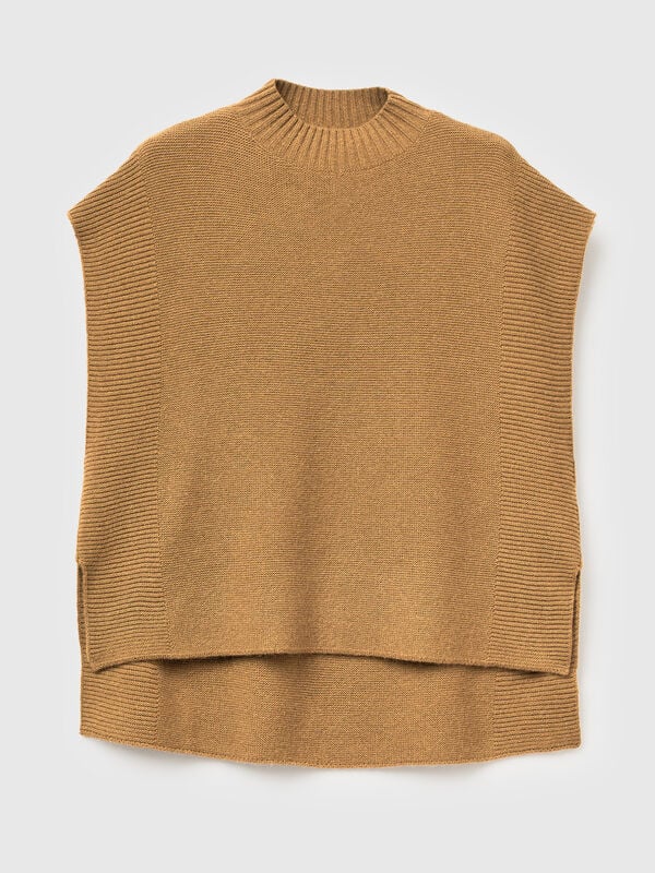 Turtleneck vest in wool blend Women