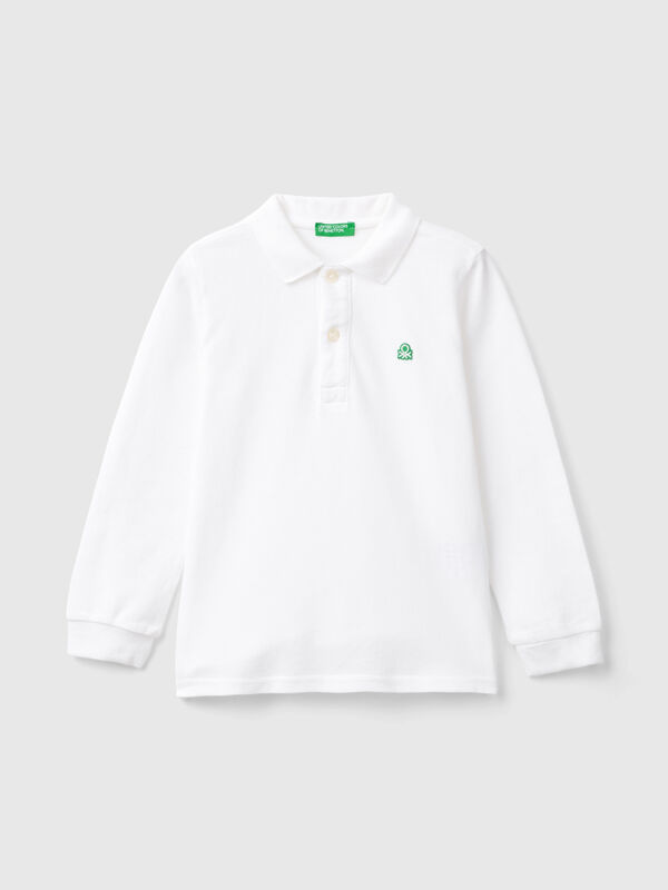 Long sleeve polo in organic cotton Junior Boy