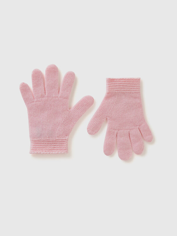 Gloves in stretch wool blend Junior Boy