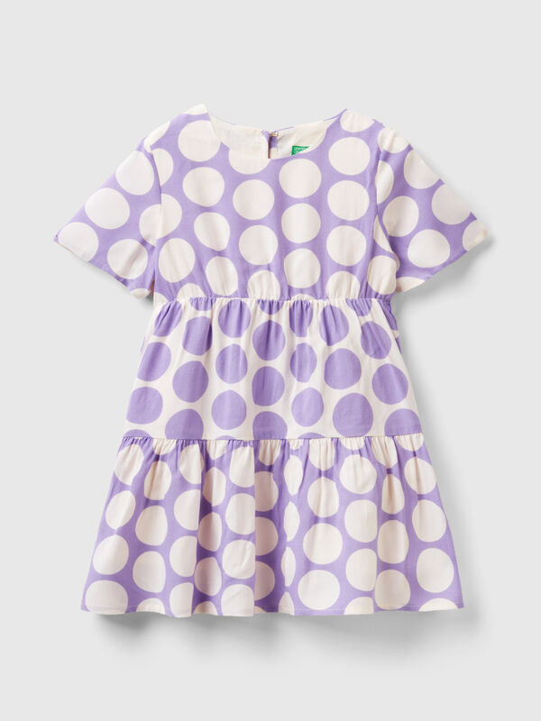 Flowy polka dot dress
