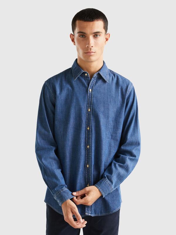 Jean shirt in 100% cotton