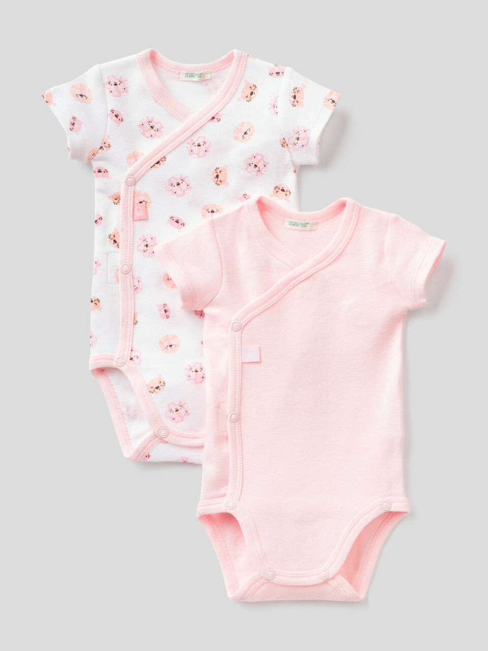 Two short sleeve bodysuits in organic cotton image number null