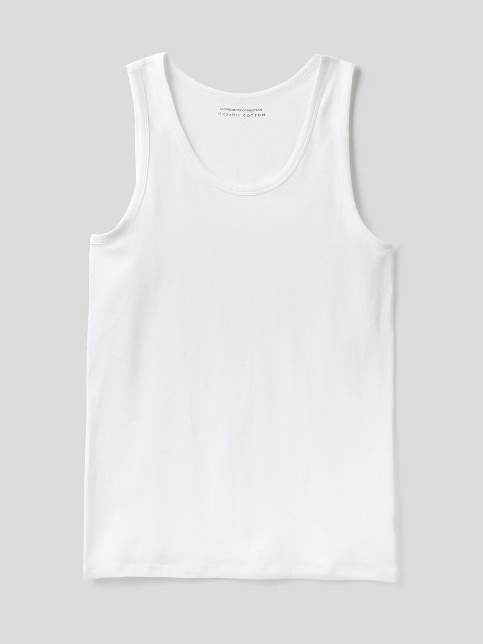 Tank top in organic stretch cotton image number 1