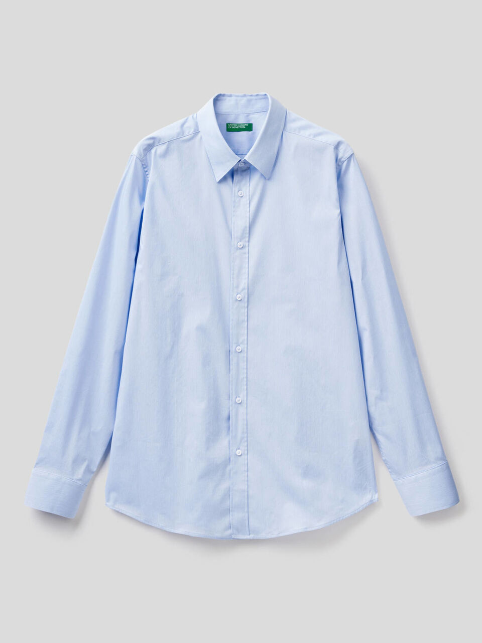 Shirt in yarn dyed stretch cotton image number 1