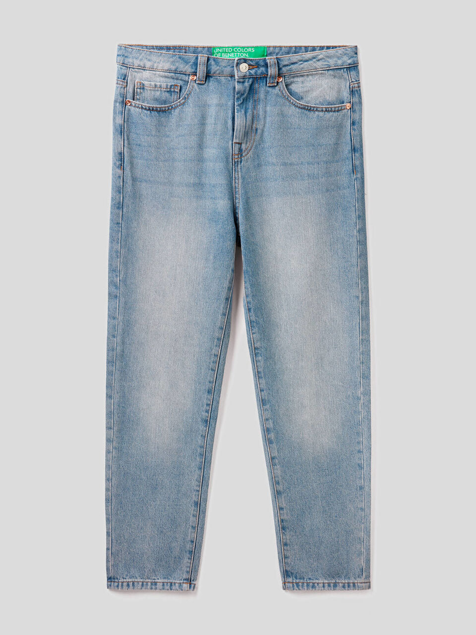 100% cotton boyfriend jeans image number 1