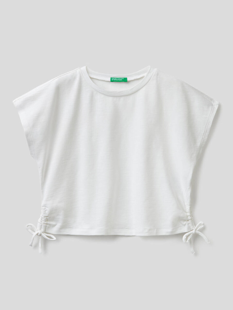 T-shirt in stretch cotton with bows image number 1