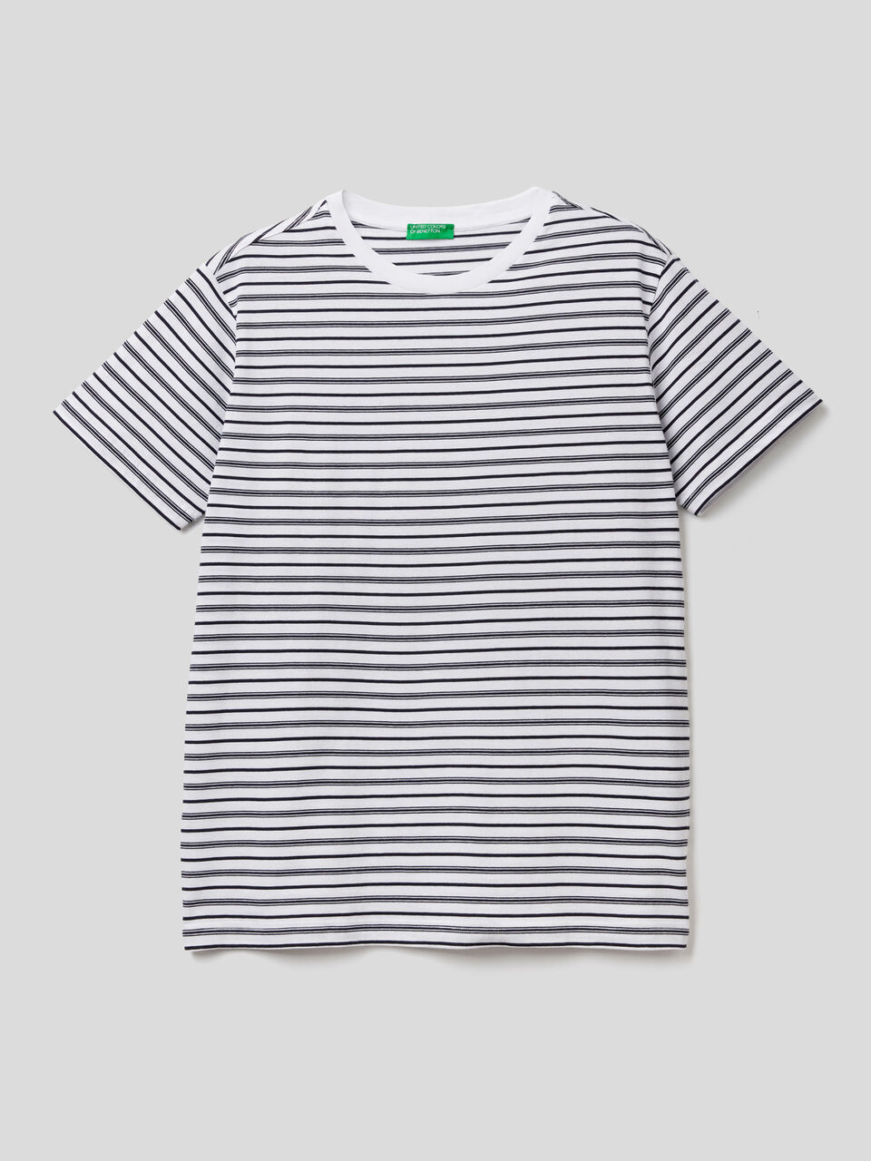Striped t-shirt in 100% cotton image number 1