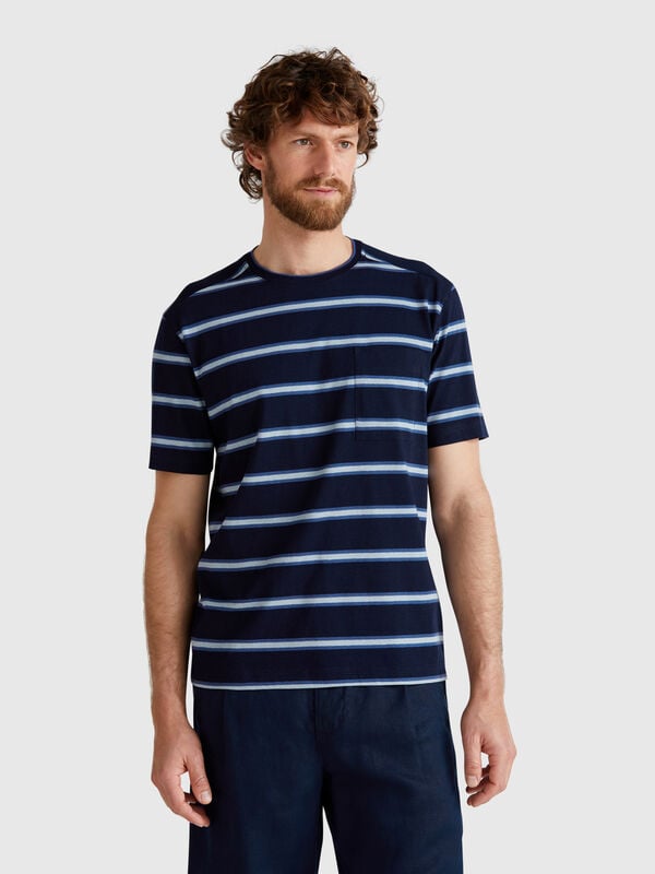 Striped t-shirt with pocket Men