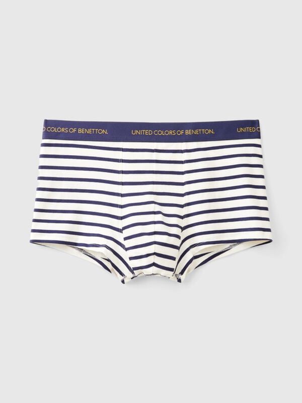 Striped boxers in stretch organic cotton Men