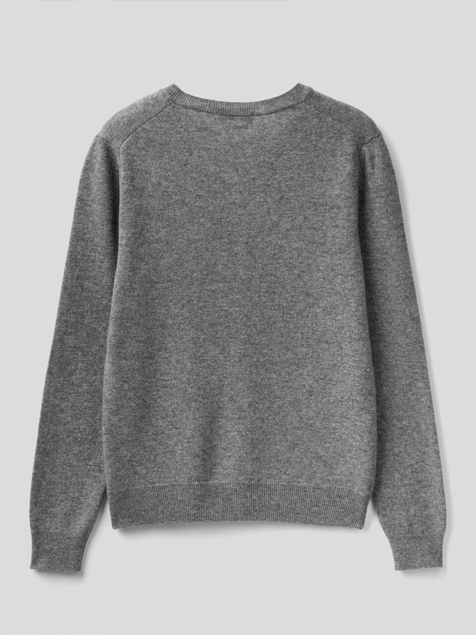 V-neck sweater in pure virgin wool image number 2