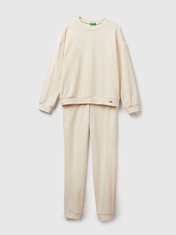 Warm pyjamas in cotton blend Women
