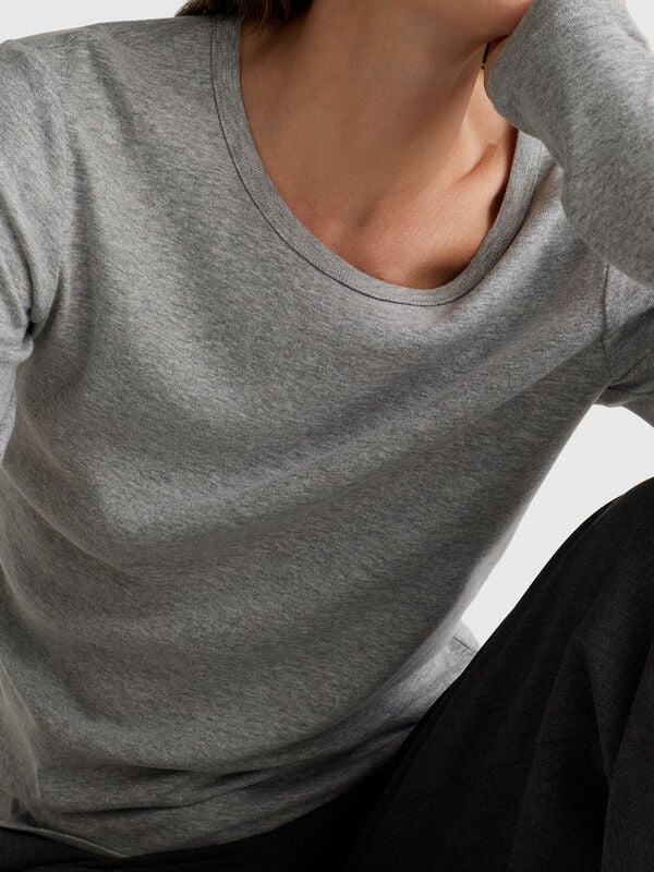 Long sleeve 100% cotton t-shirt Long sleeve 100% cotton t-shirt Women