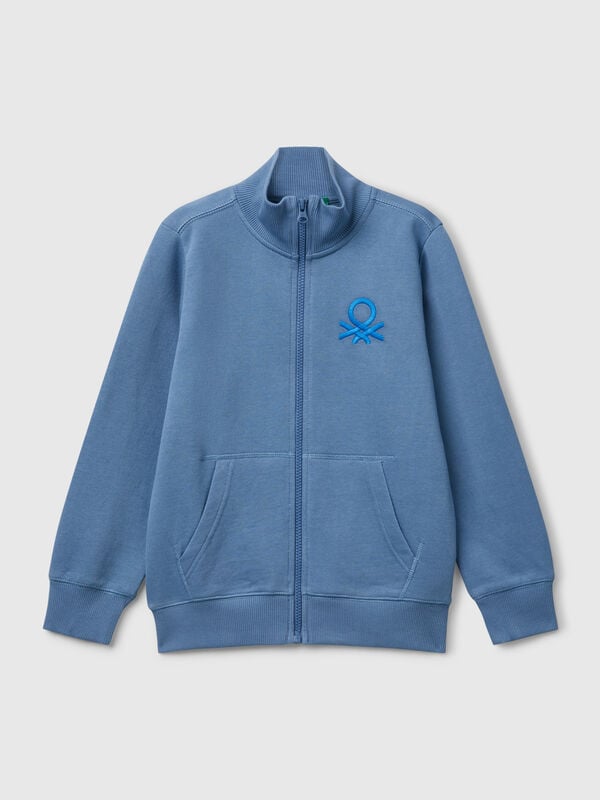 Pure cotton sweatshirt with zipper Junior Boy