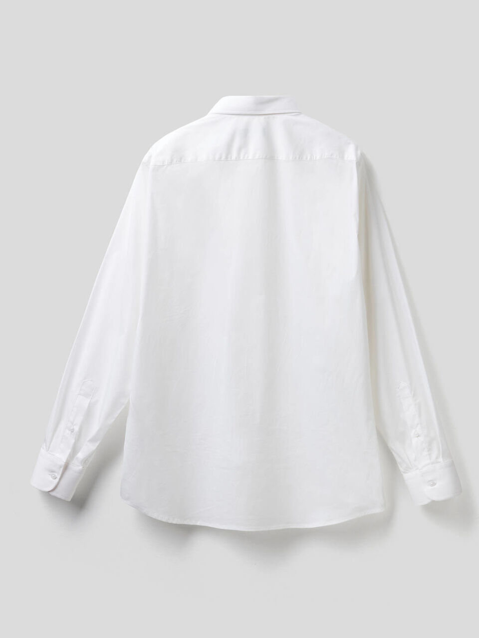 Solid color slim fit shirt Men image number 2