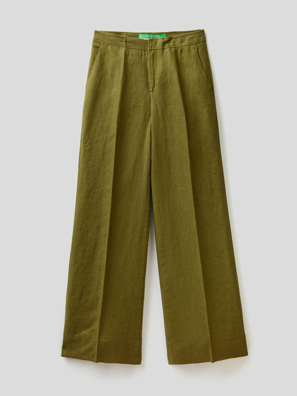Palazzo trousers in 100% linen image number 1