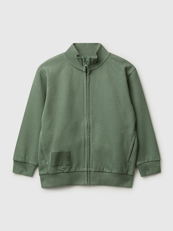 Zip-up sweatshirt with thick print Junior Boy