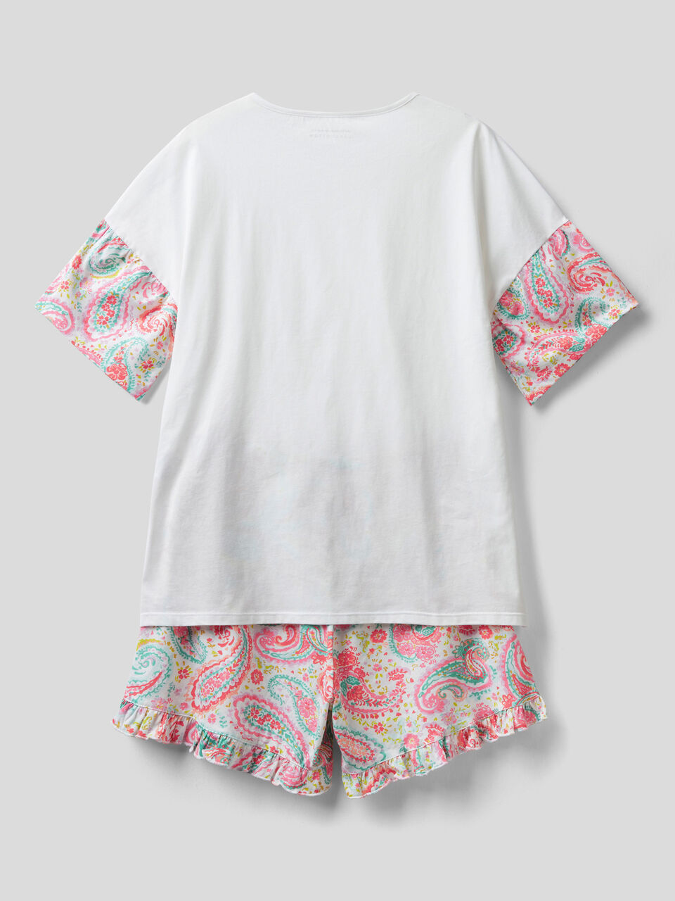 100% cotton pyjamas with ruffles image number 2
