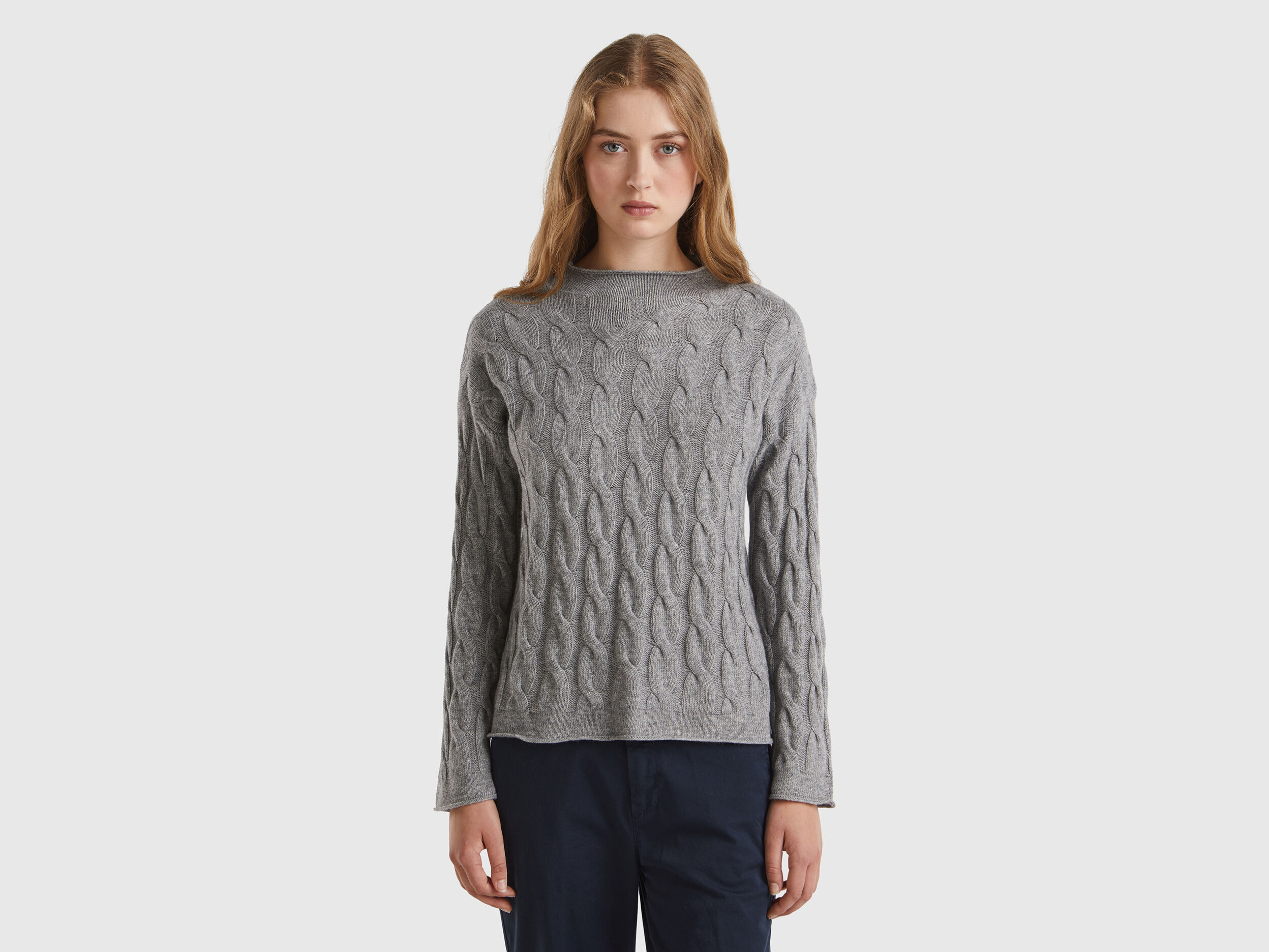 Cable knit sweater