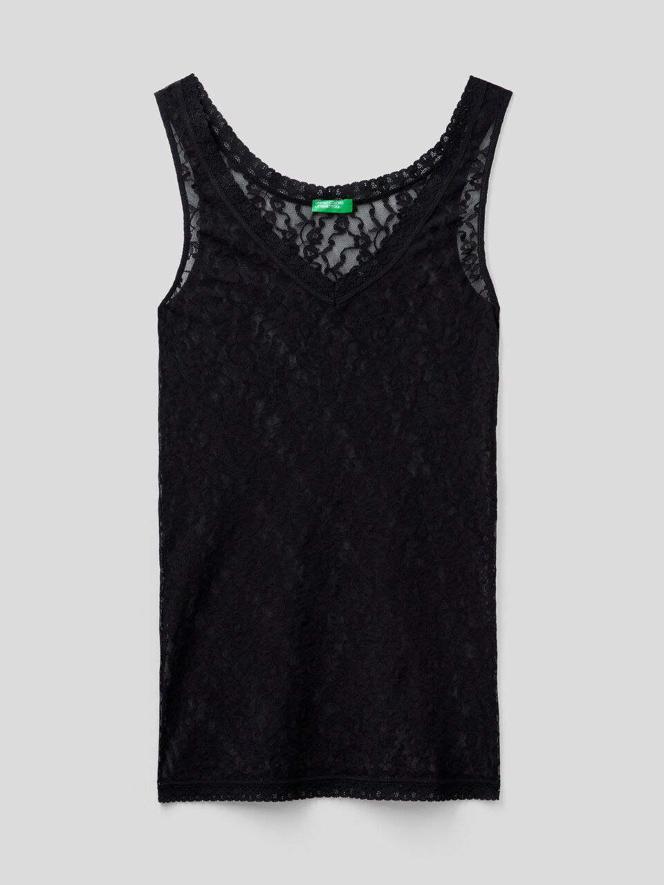 Tank top in sustainable stretch lace image number 1