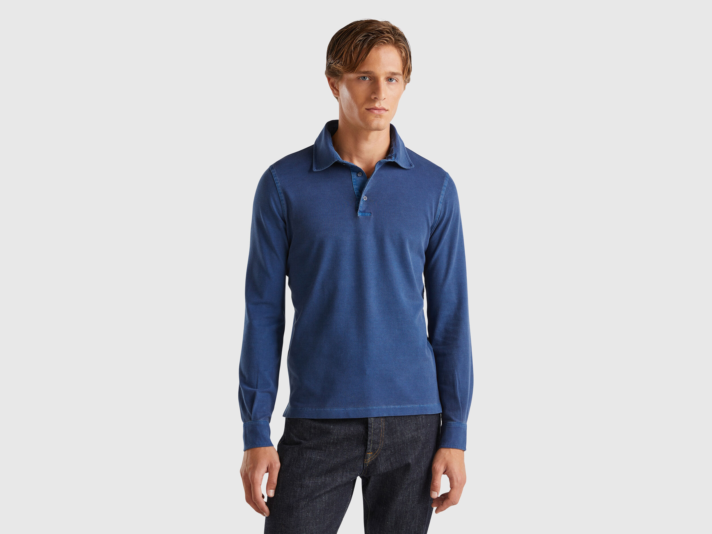 Polos manga larga benetton outlet