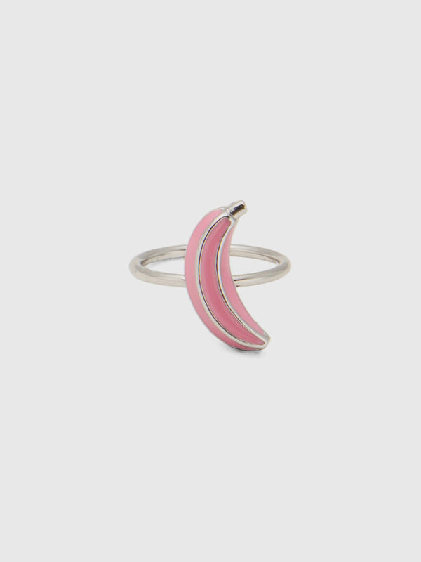 Ring with pink banana Women