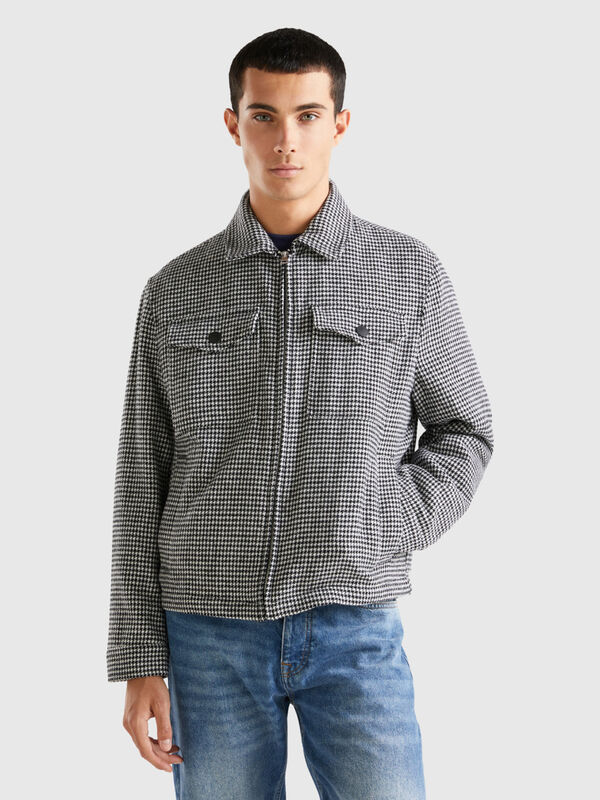 Padded houndstooth jacket