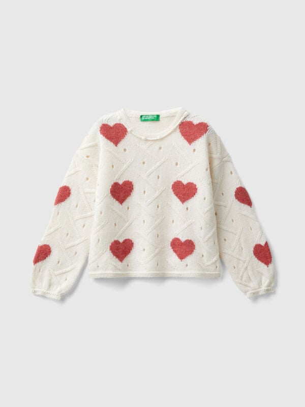 Sweater with heart inlay Junior Girl