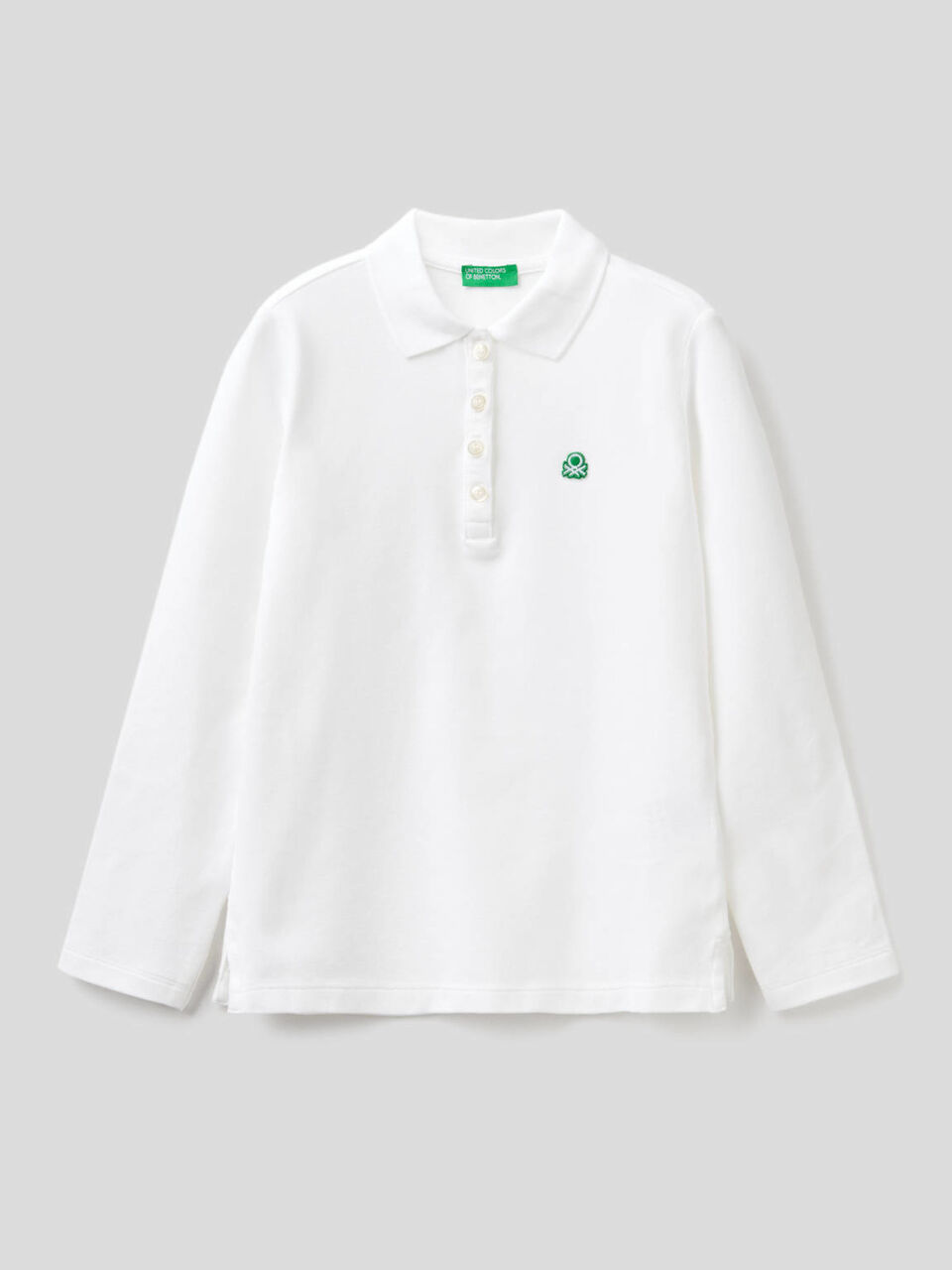 Long sleeve organic cotton polo image number 1