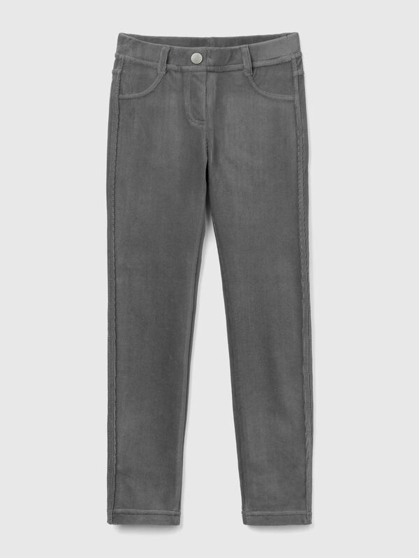 Super skinny chenille trousers Junior Girl