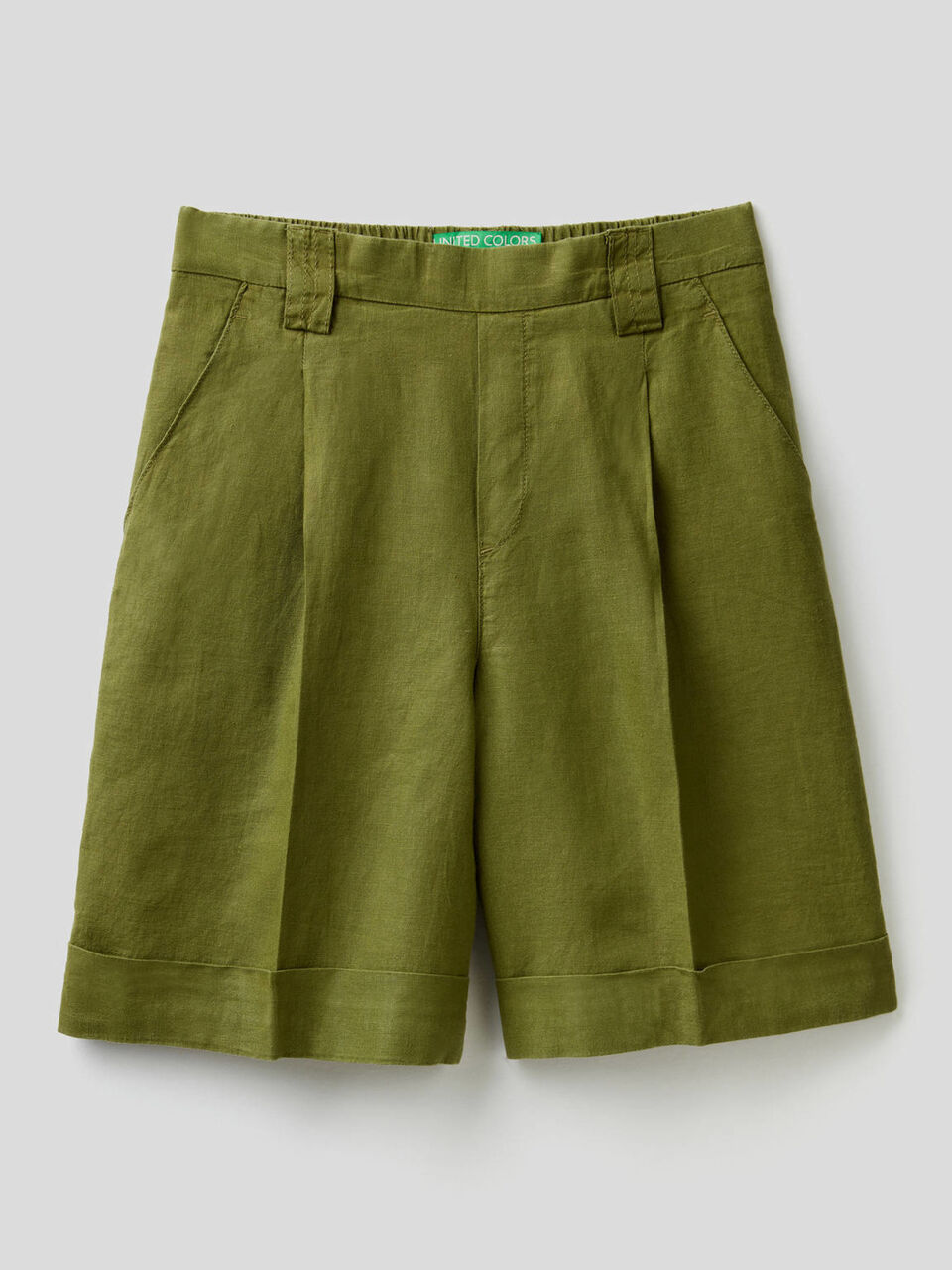 Bermudas in 100% linen image number 1