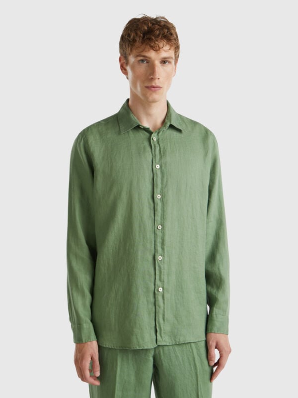 Shirt in pure linen Men