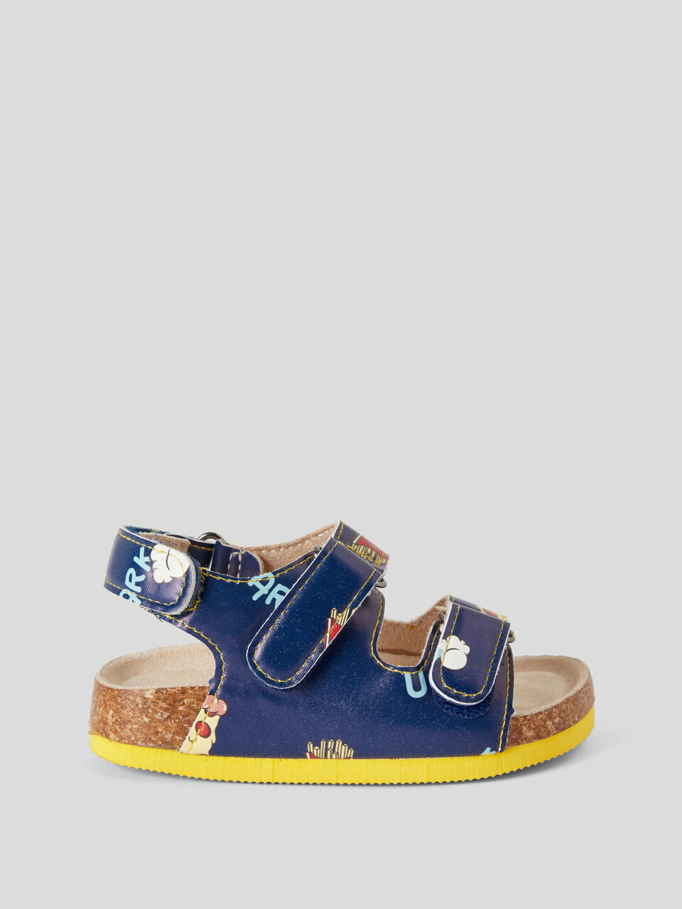 Flat printed sandals image number 1