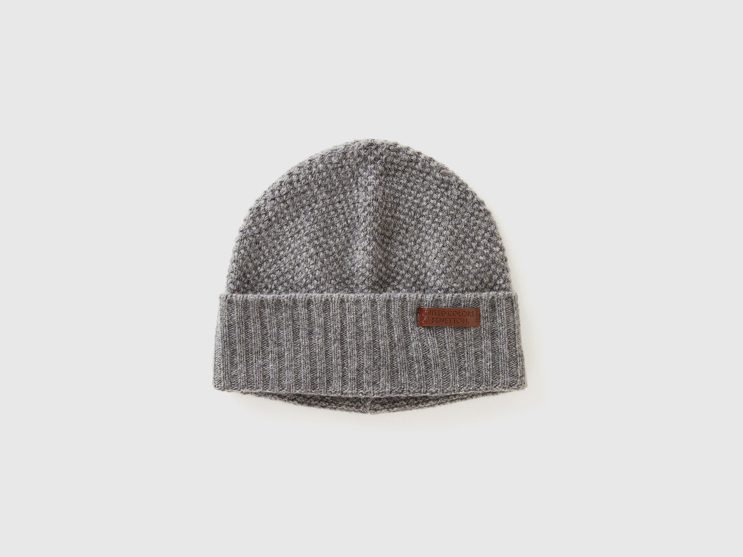 Wool blend hat Dark Gray Benetton