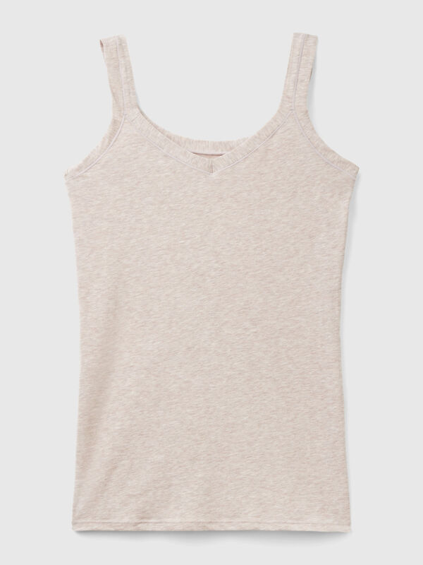 Tank top in super stretch organic cotton Women