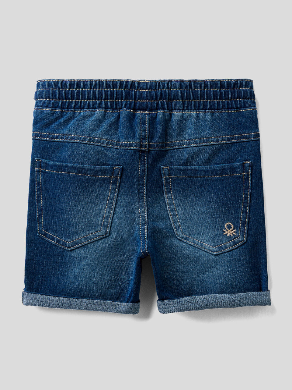 Denim look sweat shorts image number 2