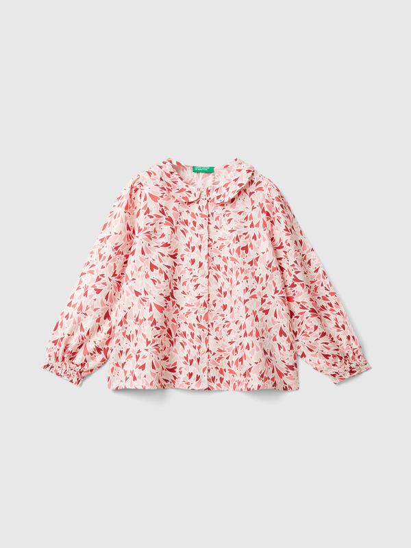 Heart shirt in viscose Junior Girl