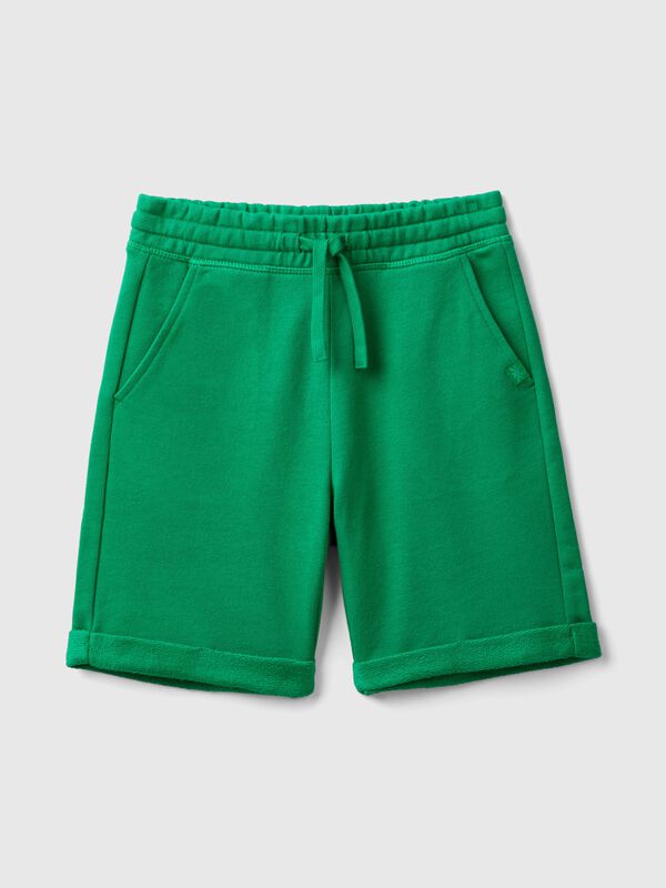 Bermuda shorts in pure cotton fleece Junior Boy