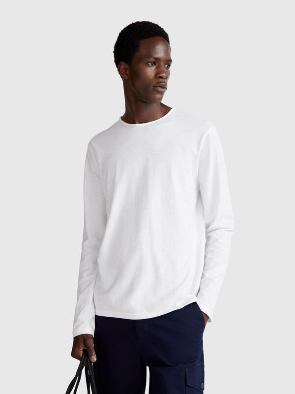Long sleeve t-shirt in 100% cotton Men