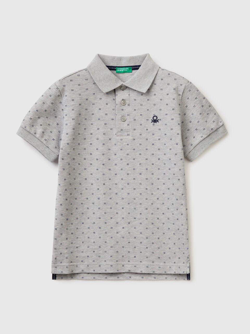 Slim fit micro patterned polo