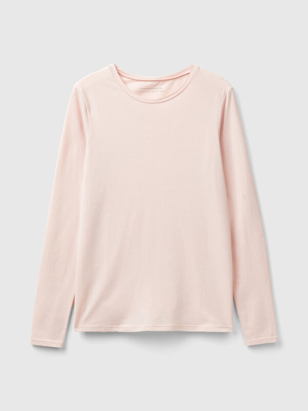 Long sleeve t-shirt in super stretch organic cotton Women