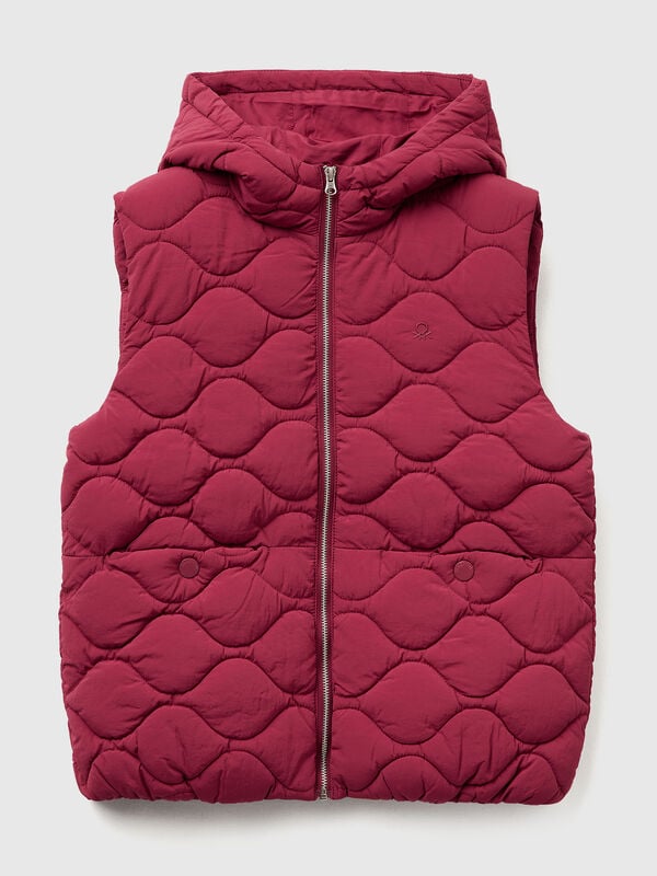 Padded vest with hood Junior Girl