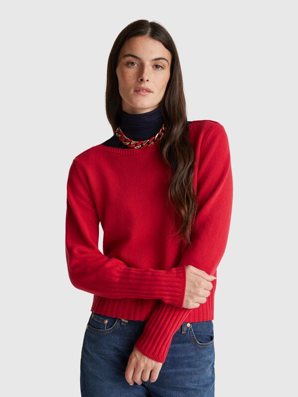 Boat neck sweater Women