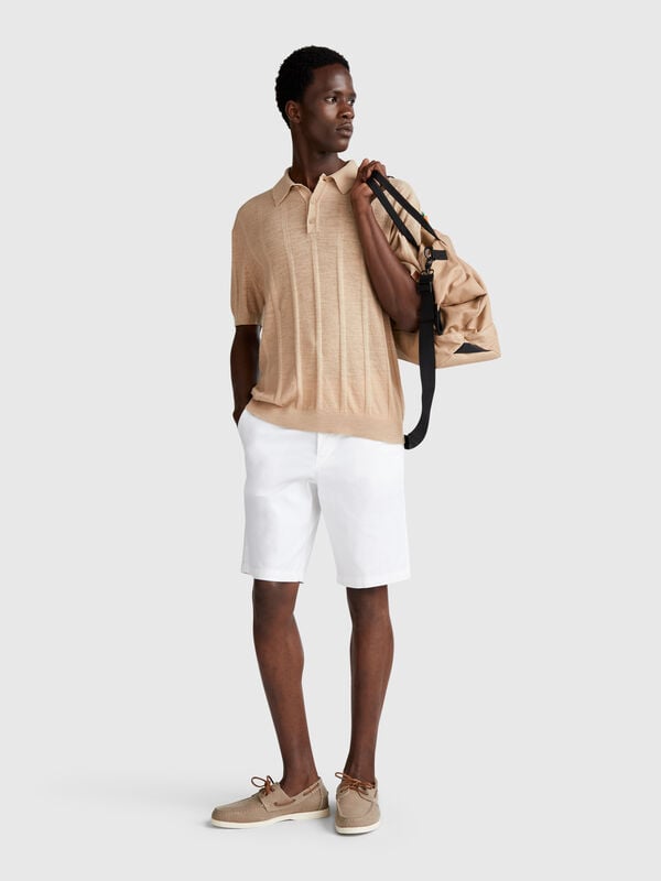Chino bermudas in stretch cotton Men