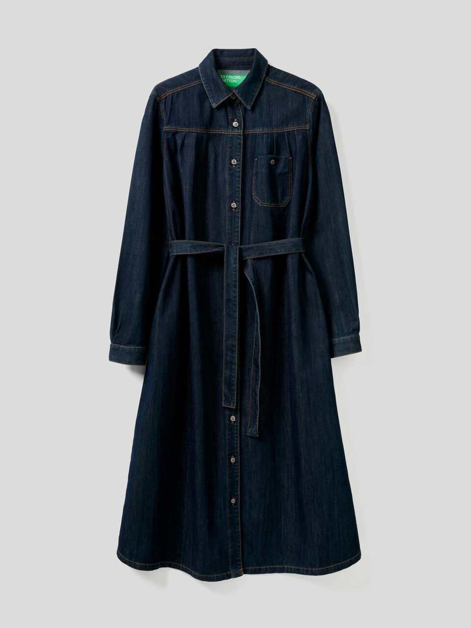 Denim shirt dress image number 1
