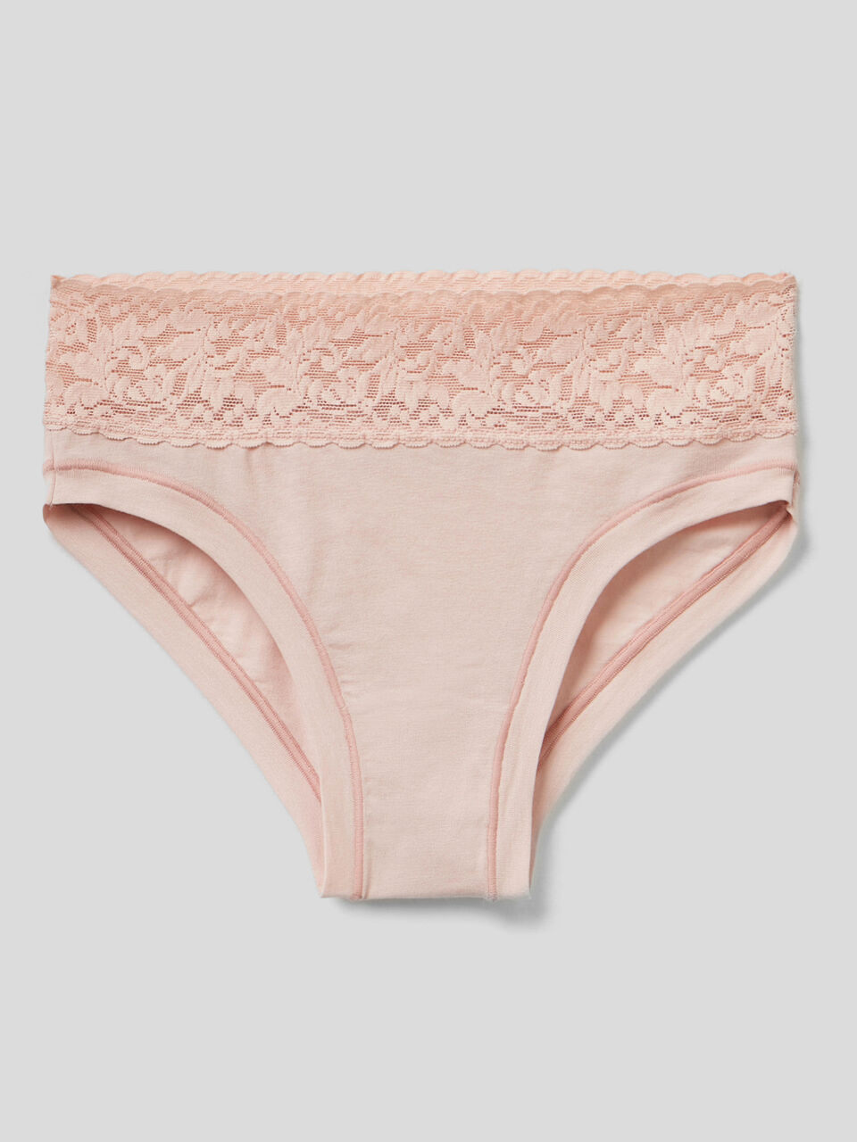 Underwear with lace in super stretch organic cotton image number 1
