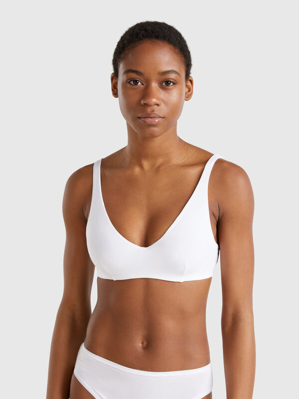 Bra with underwire in stretch cotton Women