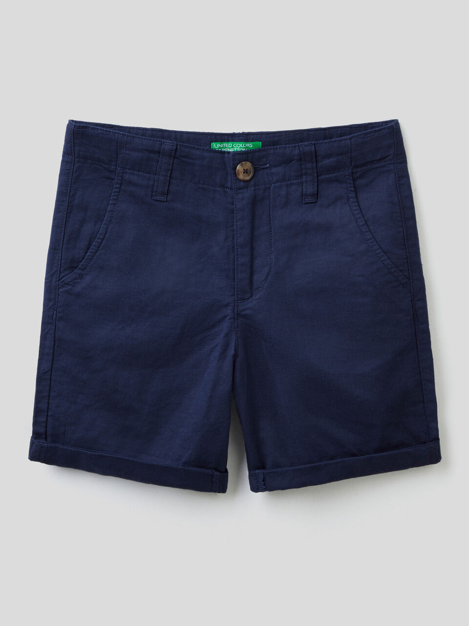 Chino bermudas in pure linen image number 1