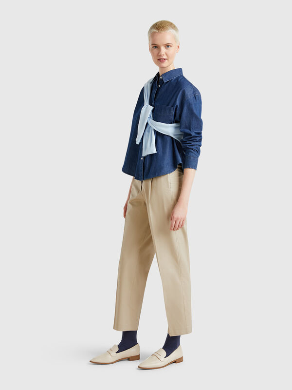Stretch cotton trousers Women