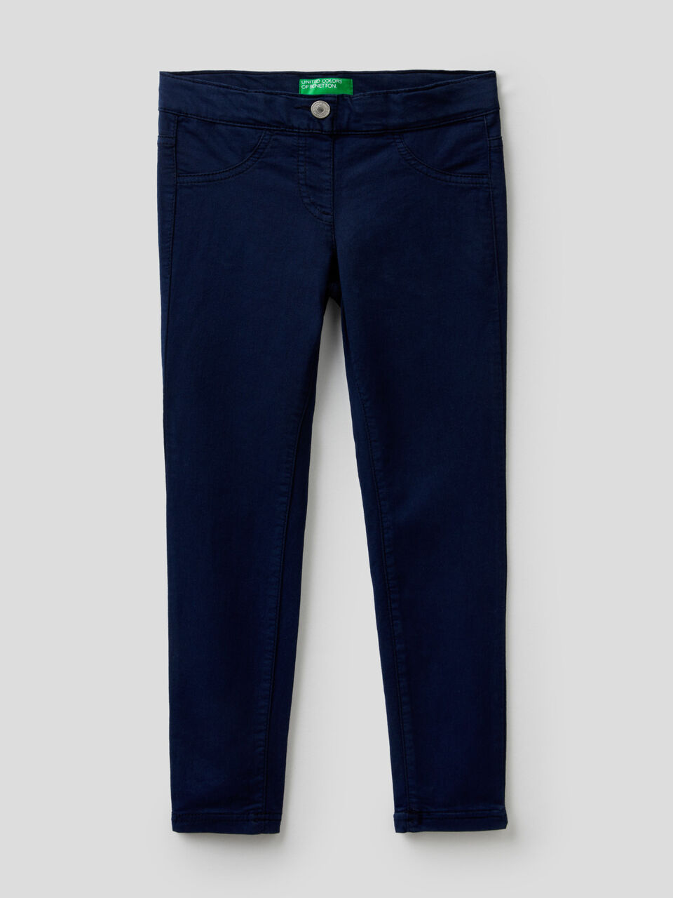 Twill trousers in stretch cotton blend image number 1