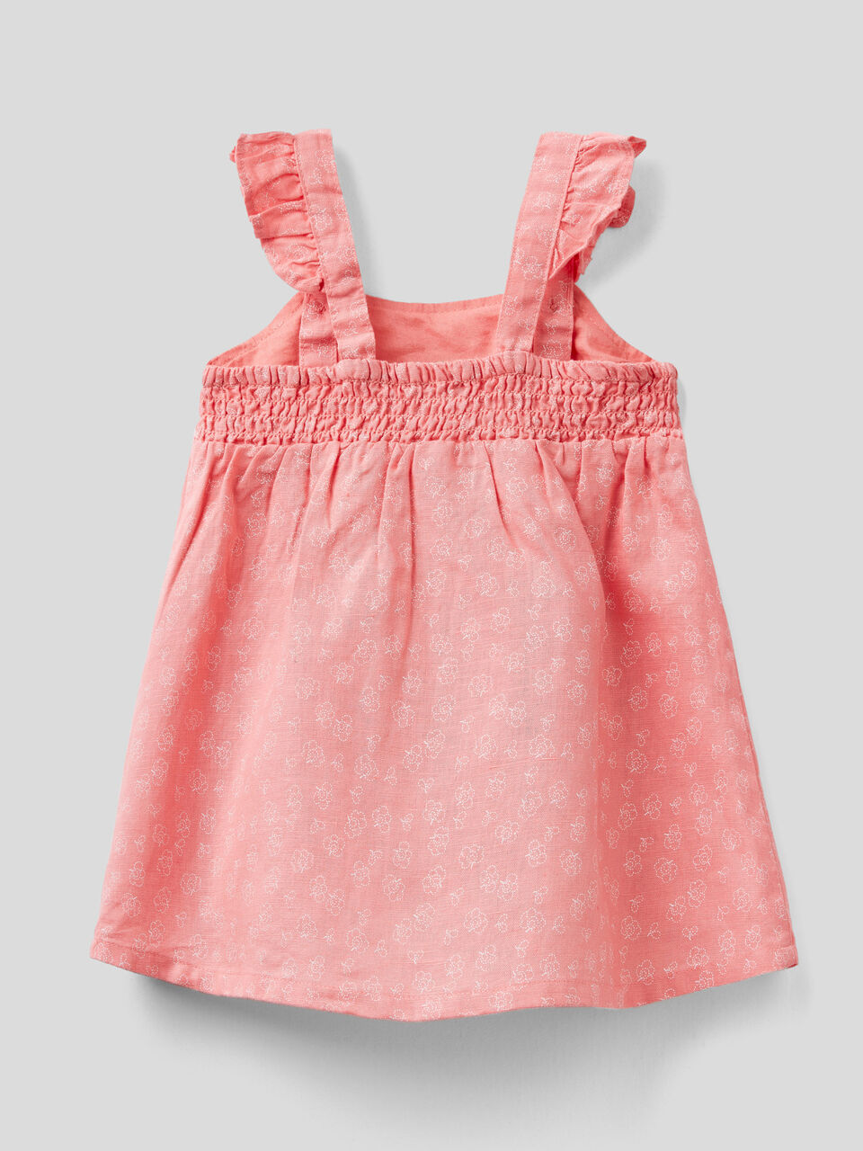 Patterned dress in linen blend image number 2